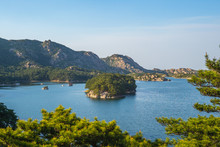 Landscape Of Lake Samilpo In North Korea