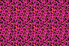 Leopard Pattern On Purple Background 