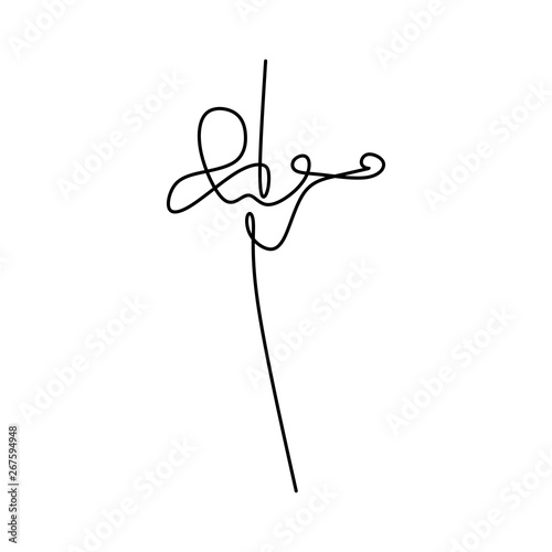 Dekoracja na wymiar  ciagle-rysowanie-linii-osoba-grajaca-na-skrzypcach-minimalistyczna-jedna-reka-na-bialym-tle