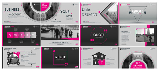 Wall Mural - Abstract gray, red, slides. Brochure cover design. Fancy info banner frame. Creative set of infographic elements. Urban. Title sheet model set. Modern vector. Presentation templates, corporate.
