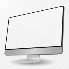 Poster - Computer display isolated on white. Vector eps10