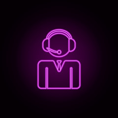 Poster - Air dispatch neon icon. Elements of airport set. Simple icon for websites, web design, mobile app, info graphics