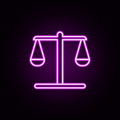Poster - Libra neon icon. Elements of bank set. Simple icon for websites, web design, mobile app, info graphics