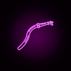 Poster - Fire hose neon icon. Elements of fireman set. Simple icon for websites, web design, mobile app, info graphics