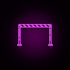 Poster - Road fence neon icon. Elements of fireman set. Simple icon for websites, web design, mobile app, info graphics