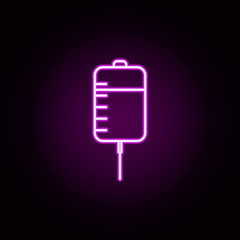 Poster - dropper neon icon. Elements of hospital set. Simple icon for websites, web design, mobile app, info graphics