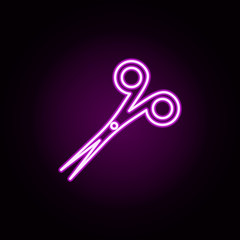Poster - medical scissors neon icon. Elements of hospital set. Simple icon for websites, web design, mobile app, info graphics