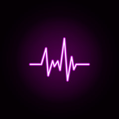 Poster - palpitation neon icon. Elements of hospital set. Simple icon for websites, web design, mobile app, info graphics