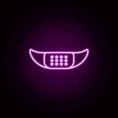 Poster - doctor's mask neon icon. Elements of hospital set. Simple icon for websites, web design, mobile app, info graphics