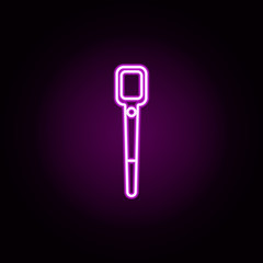 Poster - crutches neon icon. Elements of hospital set. Simple icon for websites, web design, mobile app, info graphics