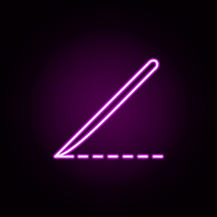 Poster - surgical knife neon icon. Elements of hospital set. Simple icon for websites, web design, mobile app, info graphics