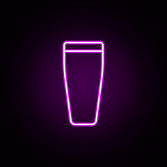 Poster - glass neon icon. Elements of restaurant set. Simple icon for websites, web design, mobile app, info graphics