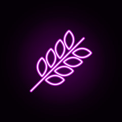 Poster - ear neon icon. Elements of restaurant set. Simple icon for websites, web design, mobile app, info graphics