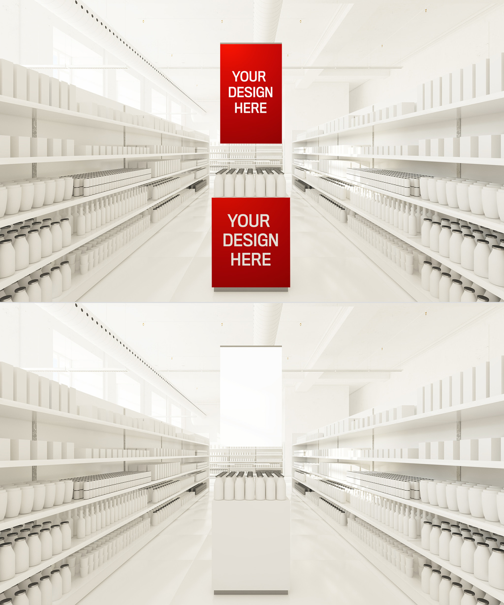 Download Product Placement Supermarket Mockup Stock Template Adobe Stock