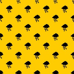 Poster - Cloud and arrows pattern seamless vector repeat geometric yellow for any design