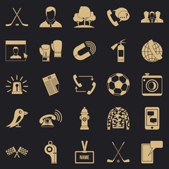 Poster - Team game icons set. Simple set of 25 team game vector icons for web for any design