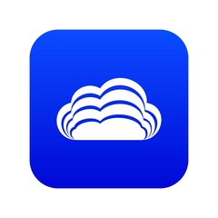 Poster - Nature cloud icon blue vector isolated on white background