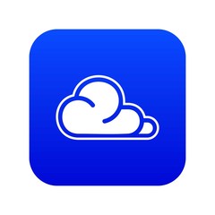 Poster - Concept cloud icon blue vector isolated on white background