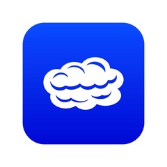Poster - Technology cloud icon blue vector isolated on white background