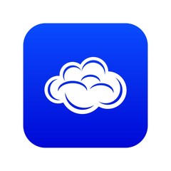 Poster - Internet cloud icon blue vector isolated on white background