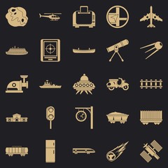 Poster - Advanced technology icons set. Simple set of 25 advanced technology vector icons for web for any design
