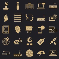 Poster - Telecommunication icons set. Simple set of 25 telecommunication vector icons for web for any design