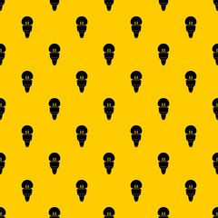 Poster - Reflector bulb pattern seamless vector repeat geometric yellow for any design