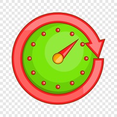 Poster - Automobile speedometer icon. Cartoon illustration of speedometer vector icon for web design