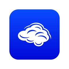 Poster - Climate cloud icon blue vector isolated on white background