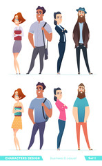 Wall Mural - People in  different clothes style 