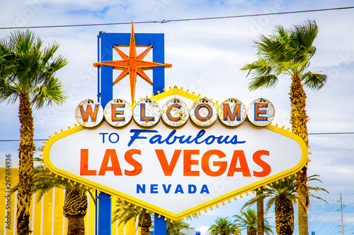 Fotomural Welcome to Fabulous Las Vegas sign, Las Vegas Strip, Nevada, USA