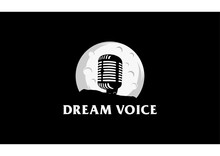 Microphone Logo Design With The Moon