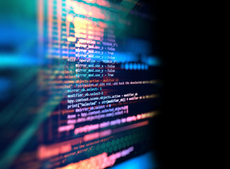 Aufkleber - Programming code abstract technology background of software developer and  Computer script