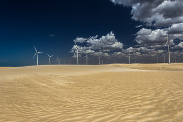 wind turbines in desert