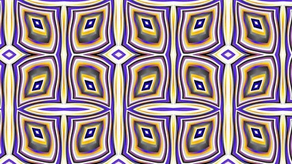 Poster - Symmetric mosaic tile transforming ornament. Mosaic circles. Abstract looping footage.