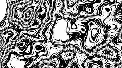 Poster - Moving and transform random wavy texture. Abstract psychedelic animated looping footage.