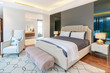 © Stock PK - real estate Luxury Interior design in bedroom of pool villa with cozy king bed.