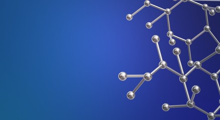 molecule 3d rendering for  science  content.