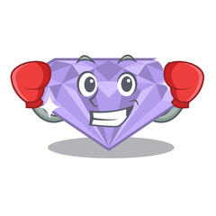 Sticker - Boxing violet diamond in the mascot box