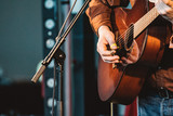GATESHEAD, ENGLAND - JANUARY 22 2015: Norrie McCulloch performs live on the indoor stage at Sage Gateshead's Summertyne Americana Festival 2015