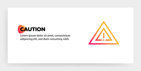 Canvas Print - CAUTION ICON CONCEPT