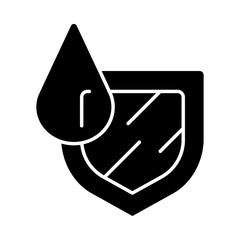 Sticker - Waterproofing glyph icon