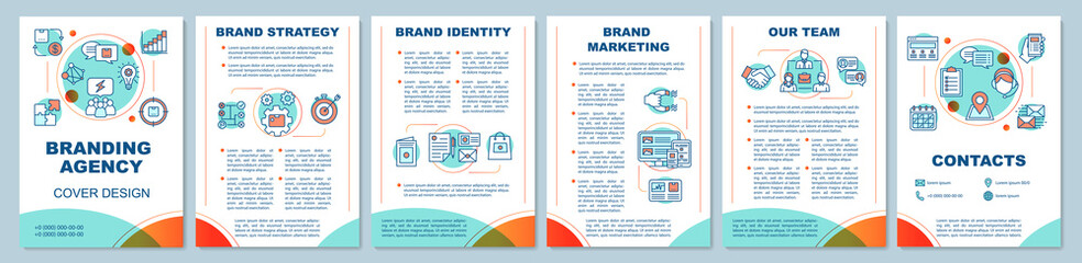 Wall Mural - Branding agency brochure template layout