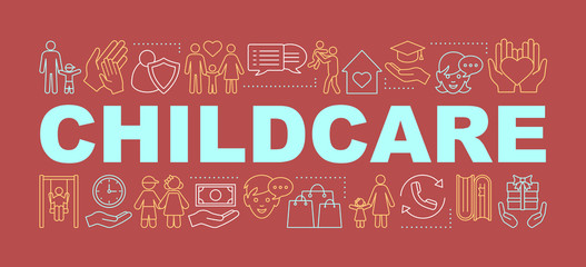 Wall Mural - Childcare word concepts banner