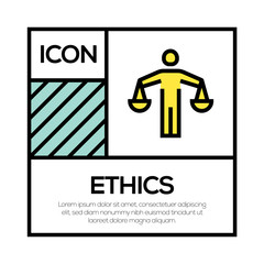 Wall Mural - ETHICS ICON CONCEPT