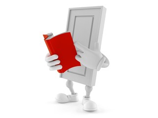 Poster - Door character reading a book