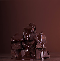 Delicious dark chocolate pieces folded into the tower