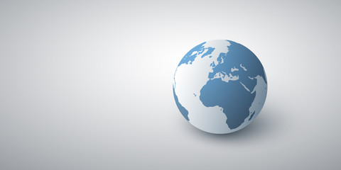 Poster - Earth Globe Design - Global Business, Technology, Globalisation Concept, Vector Template 