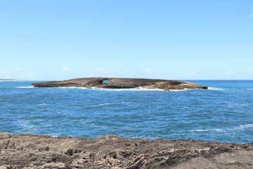 Wall Mural - Rocky coast line of Leie Point, a popular tourist attraction on the North Shore of Oahu, Hawaii