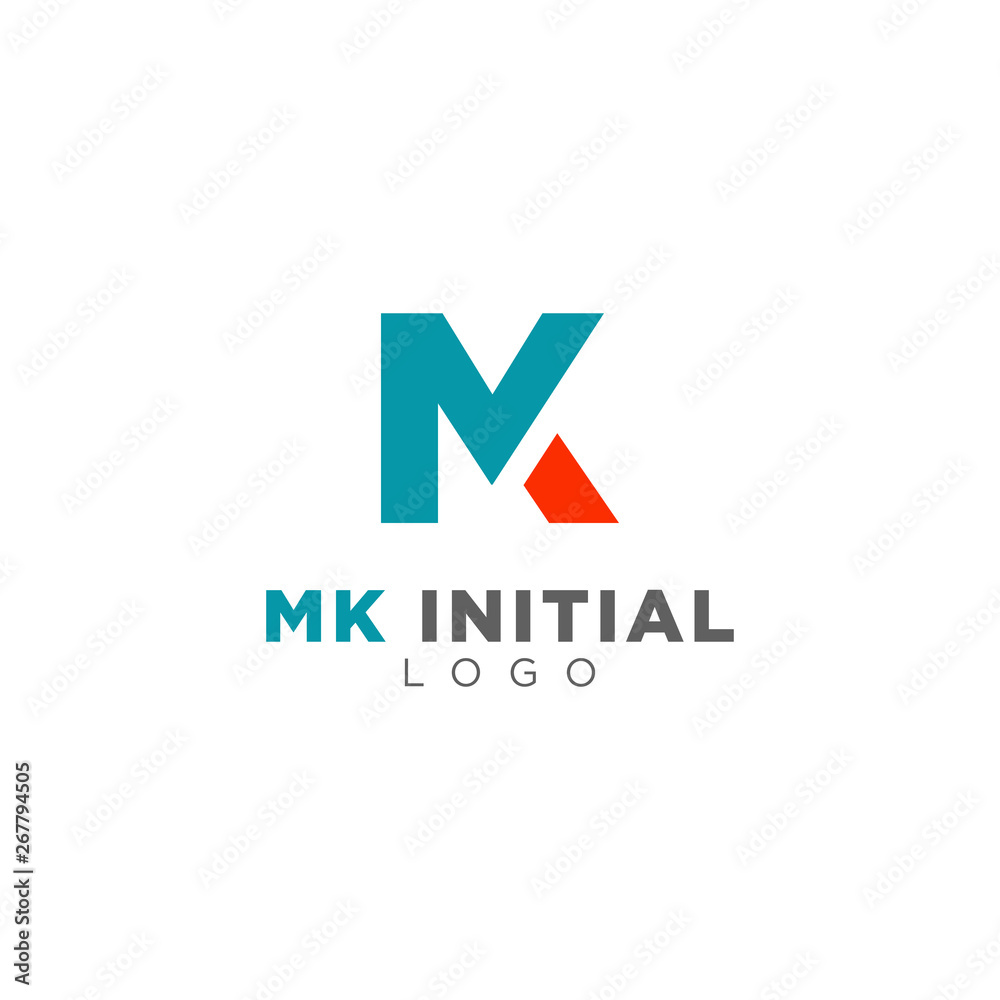 mk logo business vector illustration icon element Stock Vector | Adobe ...